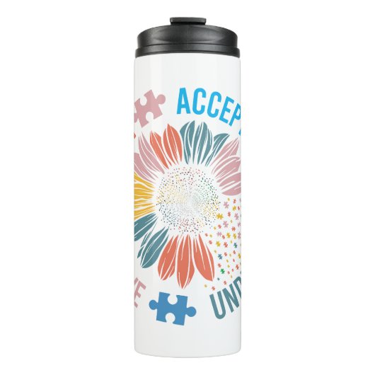 Special Education SPED Teacher Autism Sunflower Thermosbeker (Voorkant)