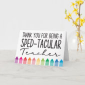 Special Education Teacher Appregation SPED Kaart (Gele Bloem)