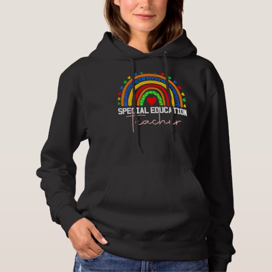 Special Education Teacher Sped Ed Sped Leopard Rai Hoodie (Voorkant)