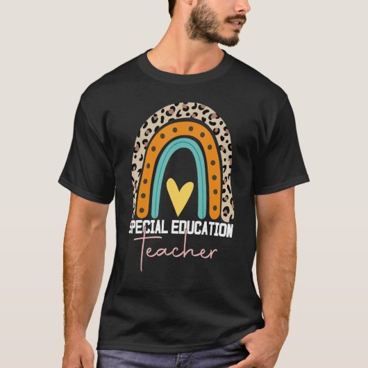 Special Education Teacher Sped Ed Sped Leopard Rai T-shirt (Voorkant)