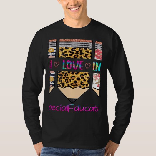 Special Education Tie Dye Teach Love Inspire Penci T-shirt (Voorkant)