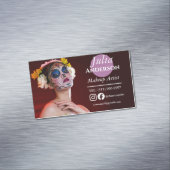 special effect kostuum Make-up Artist MUA foto Magnetisch Visitekaartje (Voorbeeld)