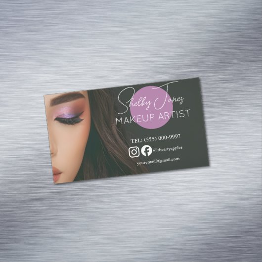 special effect kostuum Make-up Artist MUA foto Magnetisch Visitekaartje (Voorbeeld)