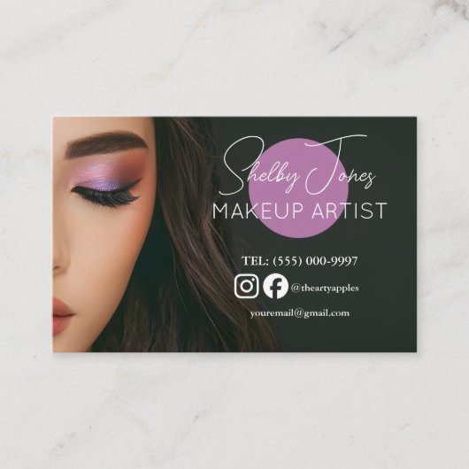 special effect kostuum Make-up Artist MUA foto Visitekaartje (Voorkant)
