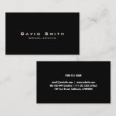SPECIAL EFFECTS ELEANTE MODERN CLASSIC BLACK VISITEKAARTJE (Voorkant / Achterkant)
