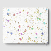 Special Event Kleurrijke sterren op witte achtergr Gastenboek (Achterkant)
