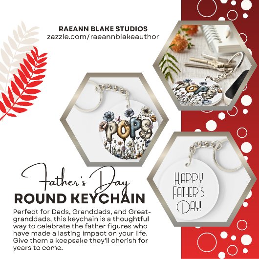 Special Father's Day Round Acrylic Keychain