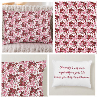 Special Floral Pattern with text Accent Kussen