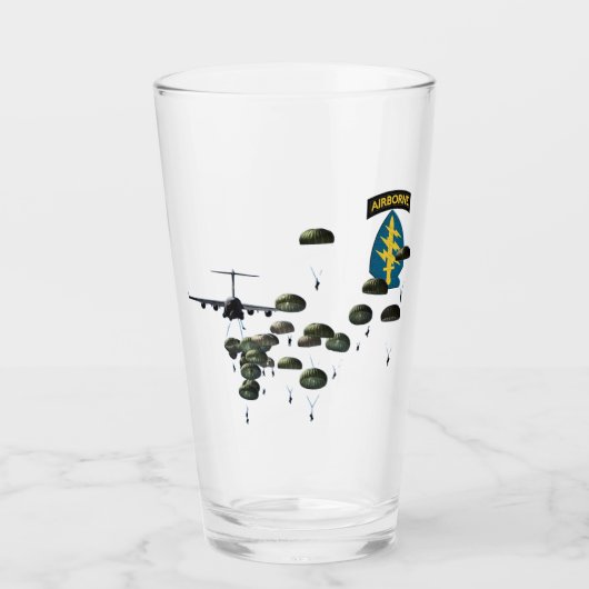 Special Forces Airborne Jumping Paratroopers Glas (Voorkant)
