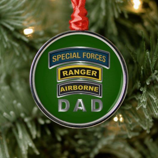 Special Forces DAD Kerstmis Metalen Ornament (Boom)