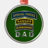 Special Forces DAD Kerstmis Metalen Ornament (Voorkant)