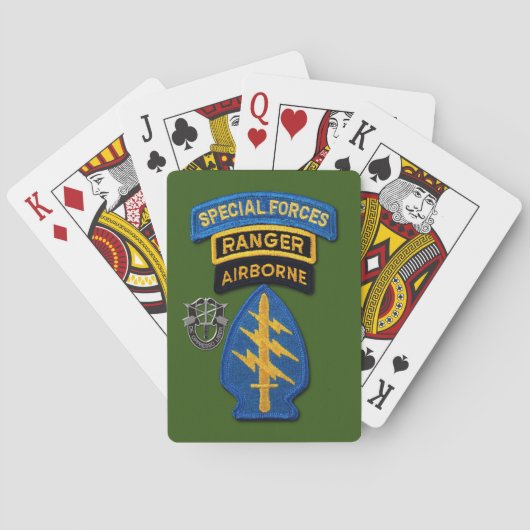 Special Forces Green Berets pokerkaarten (Achterkant)