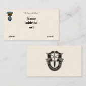 Special Forces Green Berets Rangers SFG SF Patch Visitekaartje (Voorkant / Achterkant)