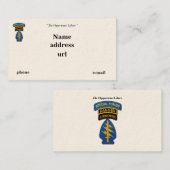 Special Forces Green Berets Rangers SFG SF Patch Visitekaartje (Voorkant / Achterkant)