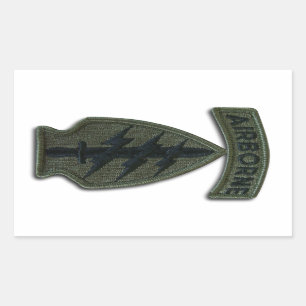 Special Forces green Berets SF SFG SOF Veterans Rechthoekige Sticker