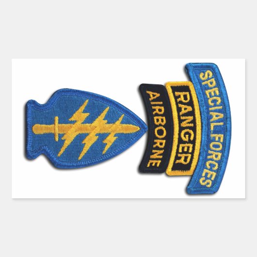 Special Forces green Berets SF SFG SOF Veterans Rechthoekige Sticker (Voorkant)