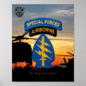 Special Forces Green Berets SF SFG Veterans Vetera Poster (Voorkant)
