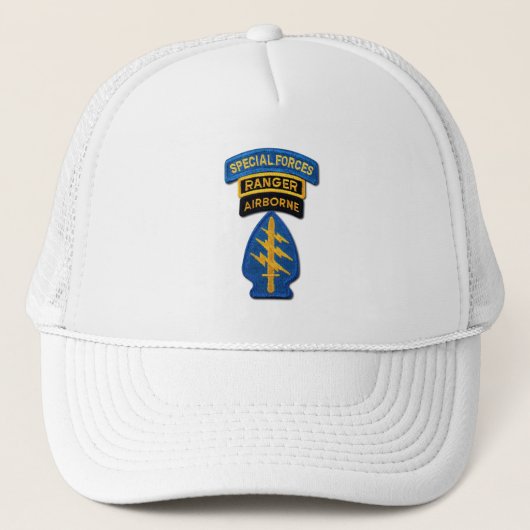 Special Forces Green Berets SF SOF SFG veteranen Trucker Pet (Voorkant)