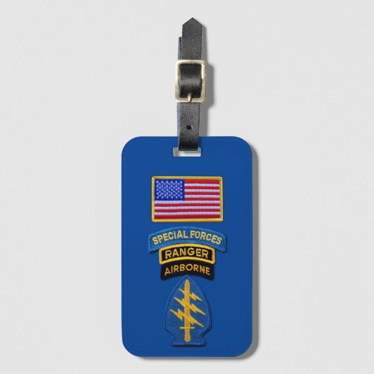 Special Forces Green Berets Veteranen Bagagelabel (Voorkant (verticaal))