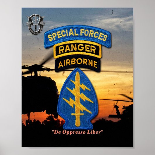 Special Forces Green Berets Veterans Poster (Voorkant)