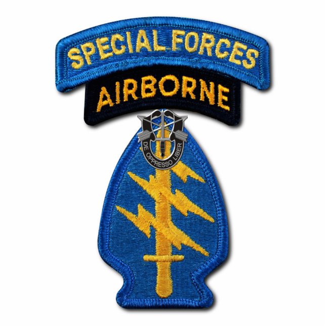 Special Forces Groene Baretten Fotosculptuur Staand Fotobeeldje (Voorkant)