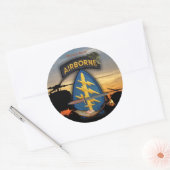 Special forces Groene Baretten lrp naam Ronde Sticker (Envelop)