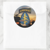 Special forces Groene Baretten lrp naam Ronde Sticker (Tas)