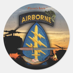 Special forces Groene Baretten lrp naam Ronde Sticker