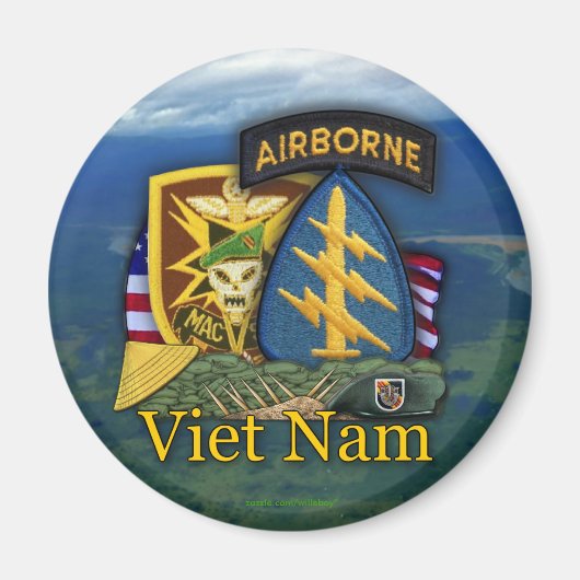 Special Forces Groene Baretten MACV SOG Naam Magneet (Voorkant)