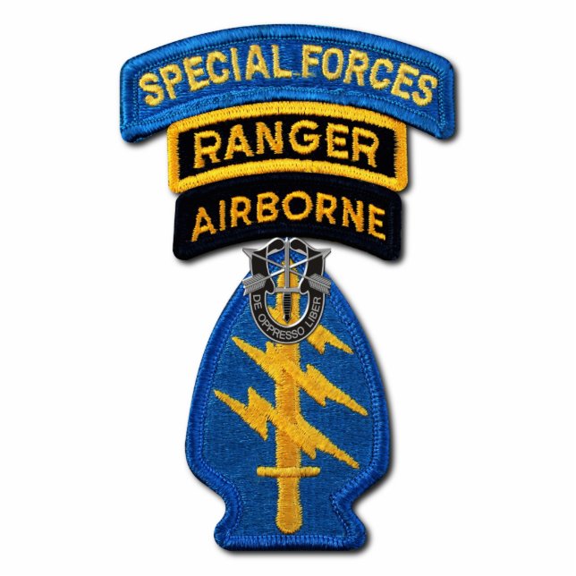 Special Forces Groene Baretten SFGA Fotosculptuur Staand Fotobeeldje (Voorkant)