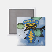 Special Forces Groene Baretten veteranen Magneet (Voorkant / Achterkant)