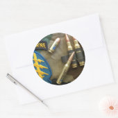Special Forces Groene Baretten Vietnam Nam Oorlogs Ronde Sticker (Envelop)