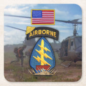 Special Forces Groene Baretten Vietnam oorlogsvete Kartonnen Onderzetters (Voorkant)