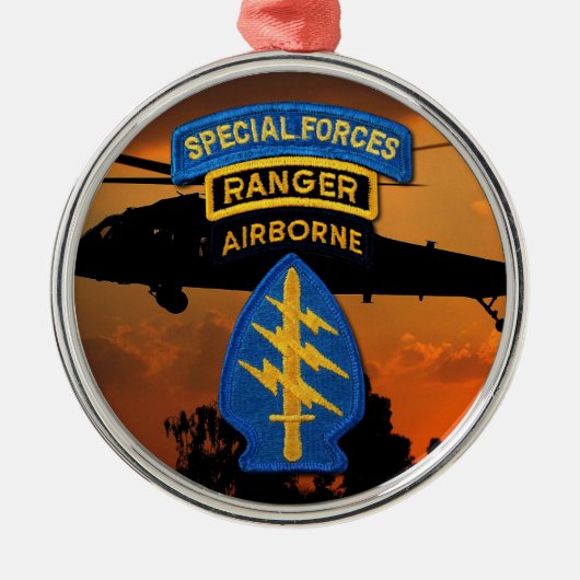 Special Forces Groene Berets SF SOF SFG SOC Metalen Ornament (Voorkant)