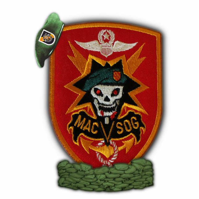 Special Forces Groep MAC V SOG Vietnam Veteranen Staand Fotobeeldje (Voorkant)