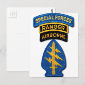 Special Forces Group Green Berets SF SOF SFG SOC Briefkaart (Voorkant / Achterkant)