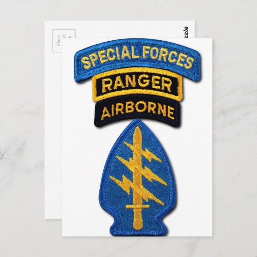Special Forces Group Green Berets SF SOF SFG SOC Briefkaart (Voorkant / Achterkant)