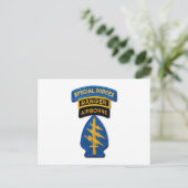 Special Forces Group Green Berets SF SOF SFG SOC Briefkaart (Staand voorkant)