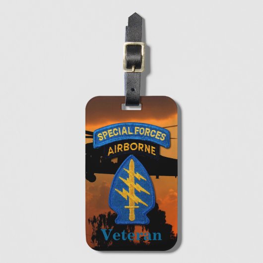 Special Forces Group Green Berets SFG SF LRRP Vets Bagagelabel (Voorkant (verticaal))