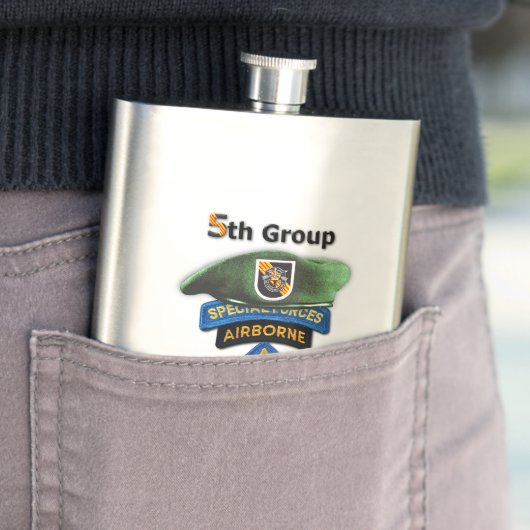 Special Forces Group Green Berets SFG SF LRRP Vets Heupfles (Voorbeeld)