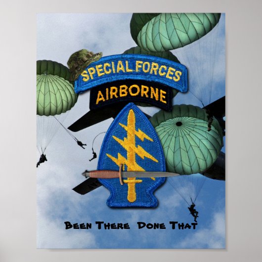Special Forces Group Green Berets SFG SF Vets Poster (Voorkant)