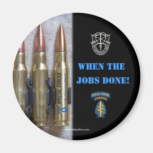 special forces group irak magneet groene baretten (Voorkant)