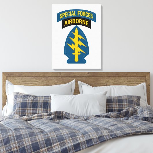 Special Forces insignia Airborne Tab Canvas Afdruk (Insitu (Slaapkamer))