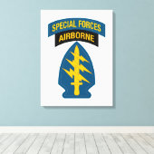 Special Forces insignia Airborne Tab Canvas Afdruk (Insitu (Houten vloer))
