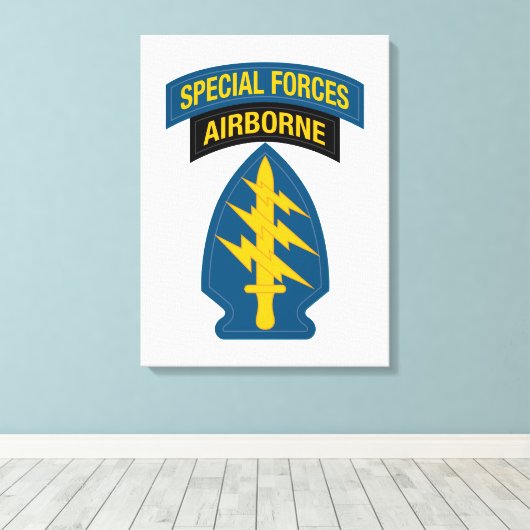 Special Forces insignia Airborne Tab Canvas Afdruk (Insitu (Houten vloer))