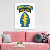 Special Forces insignia Airborne Tab Canvas Afdruk (Insitu (Woonkamer))