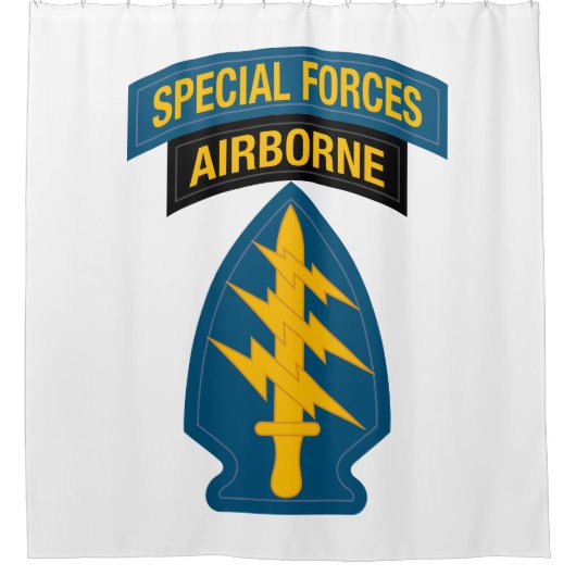 Special Forces insignia Airborne Tab Douchegordijn (Voorkant)