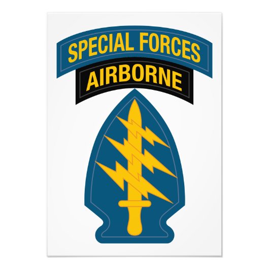 Special Forces insignia Airborne Tab Foto Afdruk (Voorkant)