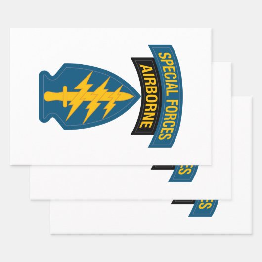 Special Forces insignia Airborne Tab Inpakpapier Vel (Set)