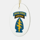 Special Forces insignia Airborne Tab Keramisch Ornament (Links)